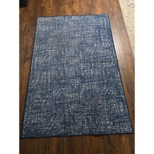 Ruggable Crosshatch Saphire 4x6 Rug Washable